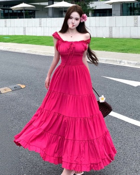 Vacation long dress show young dress for women