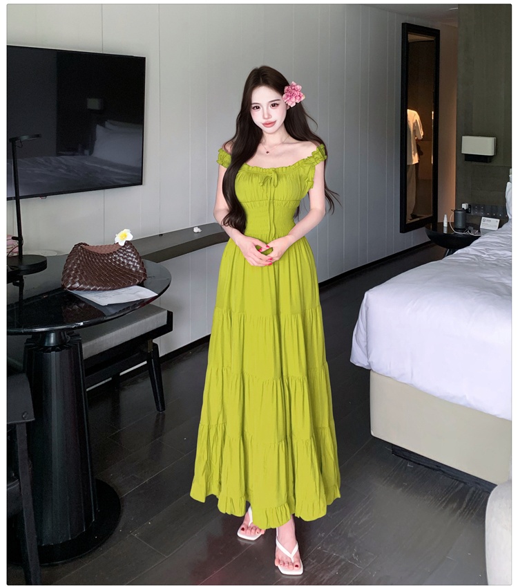 Vacation long dress show young dress for women