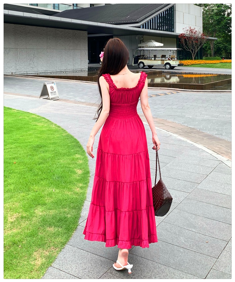 Vacation long dress show young dress for women