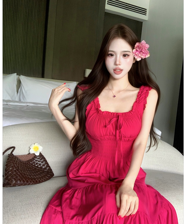 Vacation long dress show young dress for women