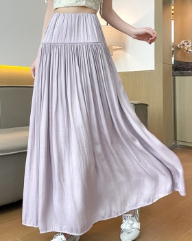 Drape all-match skirt modal summer long skirt for women
