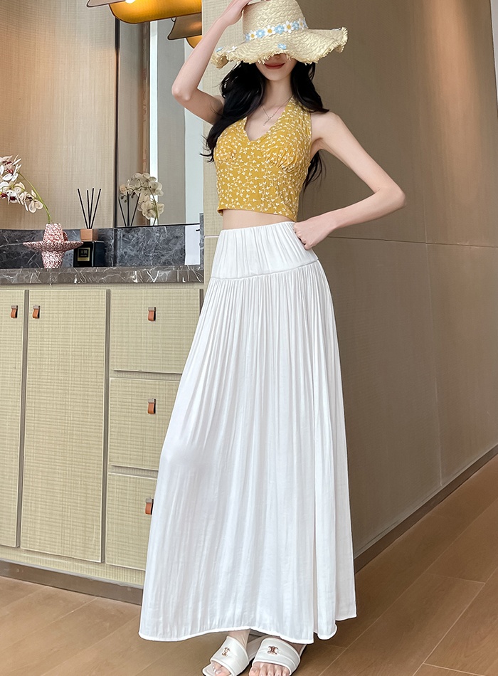 Drape all-match skirt modal summer long skirt for women