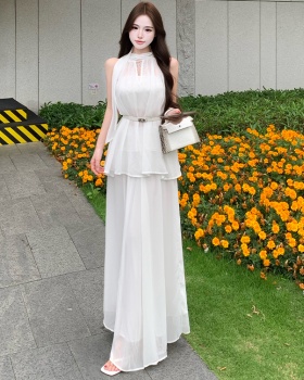 Tender long skirt slim tops 3pcs set for women