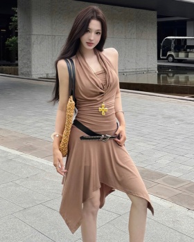 Halter summer multiple wear method waist dress
