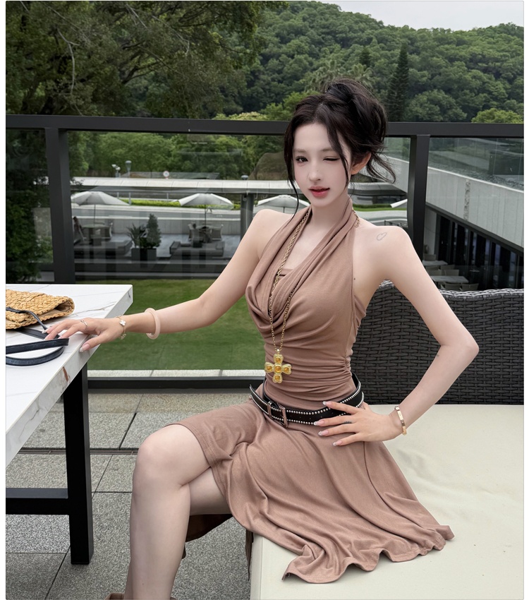 Halter summer multiple wear method waist dress