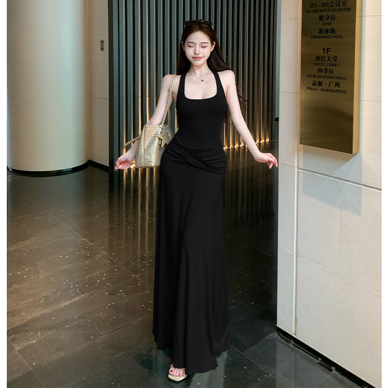 Retro summer sleeveless dress France style long dress