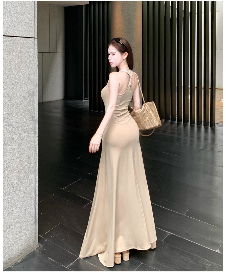 Retro summer sleeveless dress France style long dress