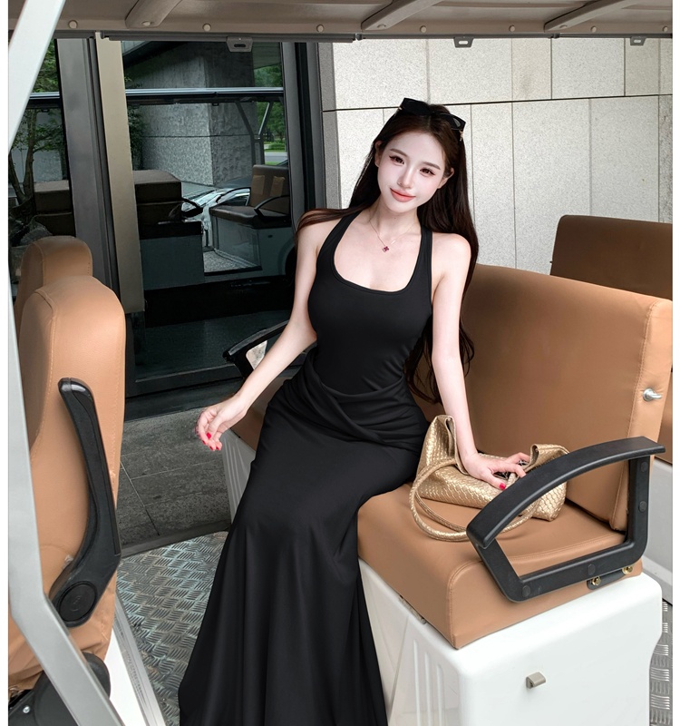 Retro summer sleeveless dress France style long dress