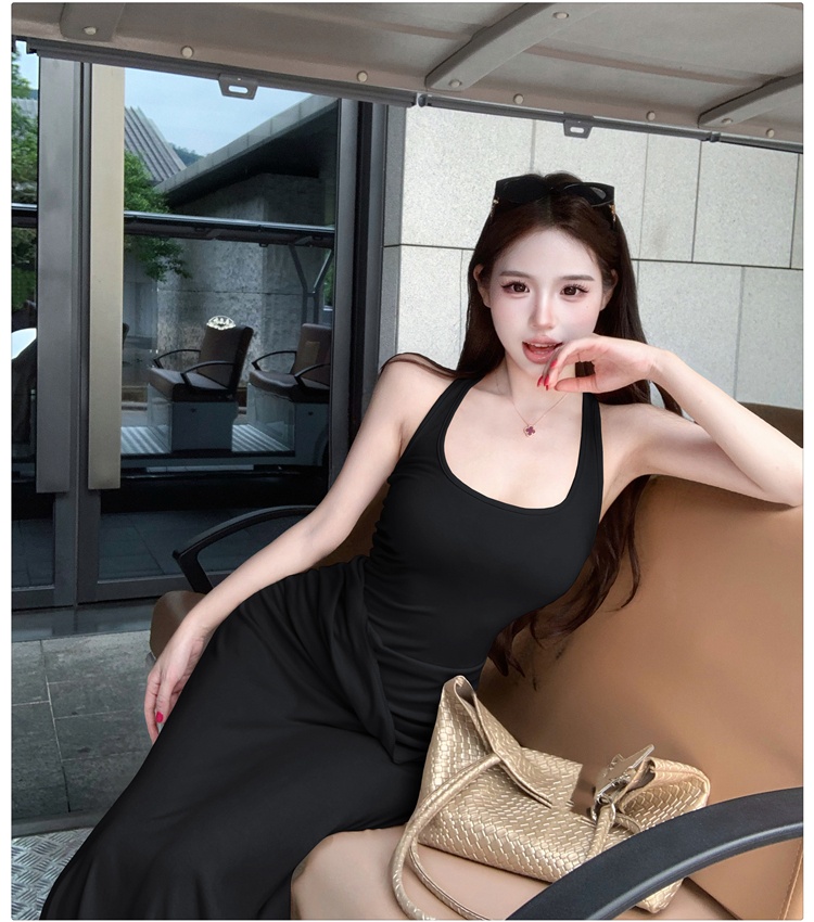 Retro summer sleeveless dress France style long dress