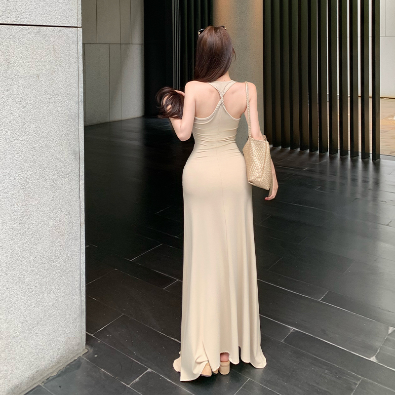 Retro summer sleeveless dress France style long dress