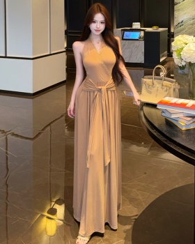 Lace dress sleeveless long dress for women