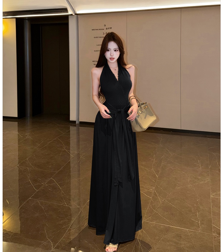 Lace dress sleeveless long dress for women