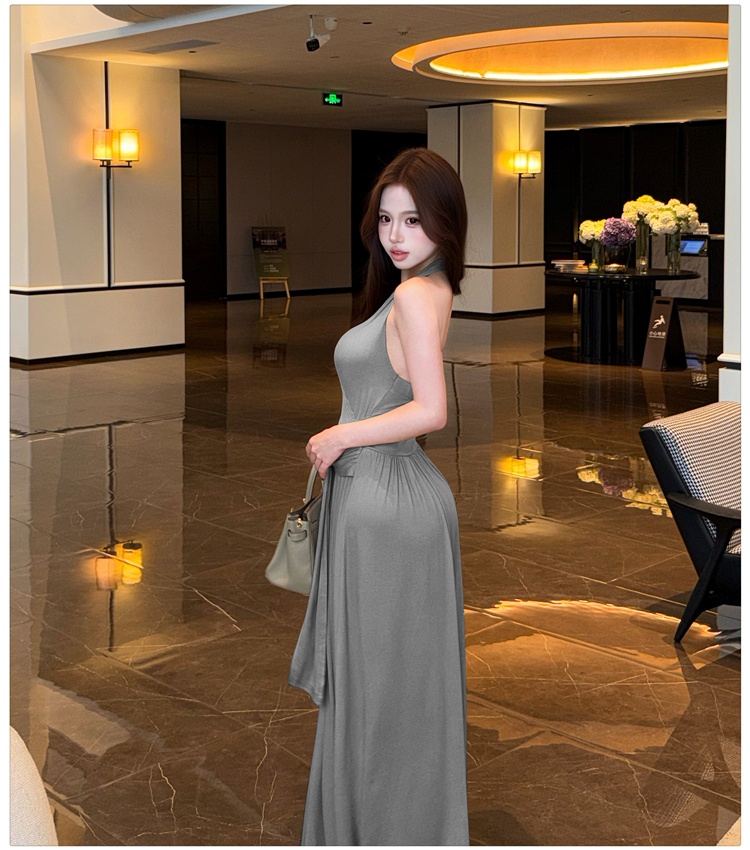 Lace dress sleeveless long dress for women