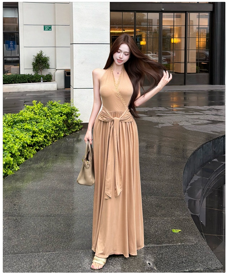 Lace dress sleeveless long dress for women