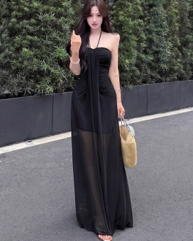 Summer halter dress temperament long dress for women