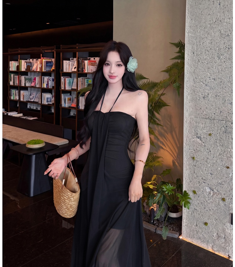Summer halter dress temperament long dress for women