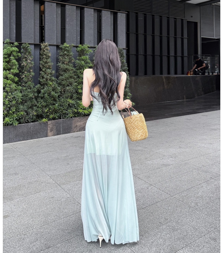 Summer halter dress temperament long dress for women
