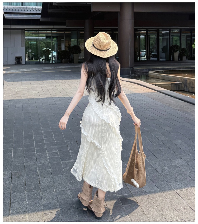 Lace summer long dress vacation dress for women