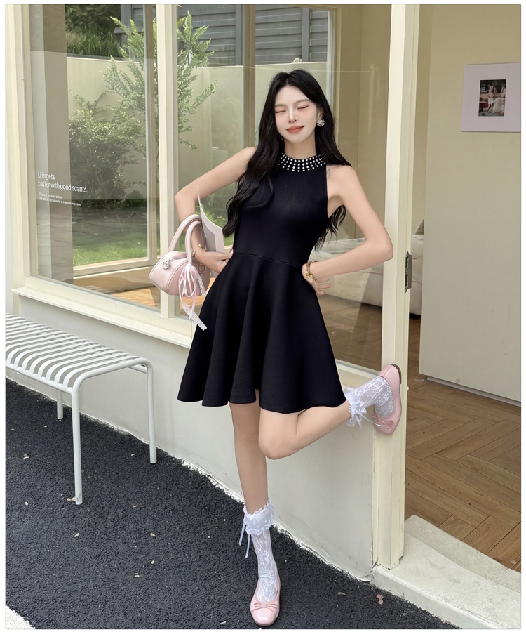 France style lady dress sleeveless dress for women