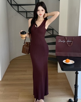 Slim sleeveless dress dress for women
