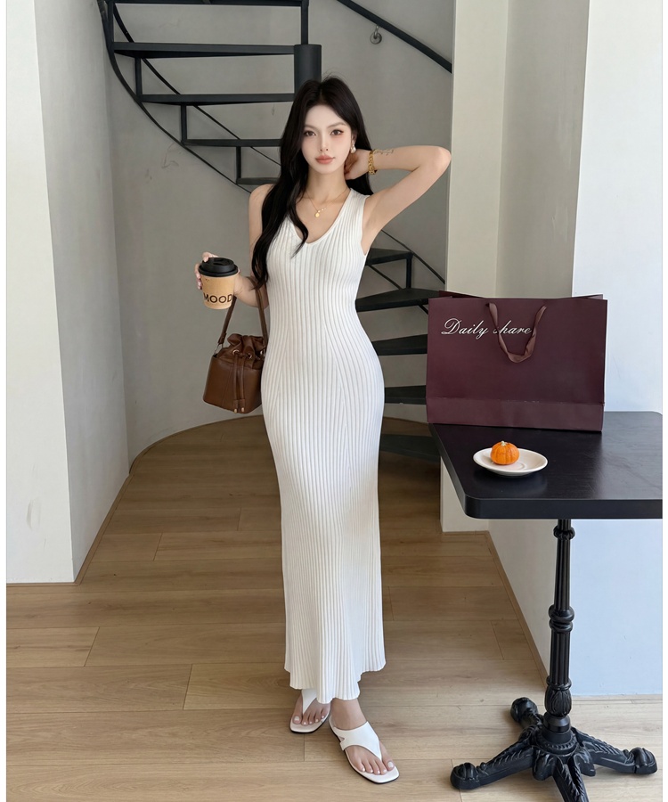 Slim sleeveless dress dress for women