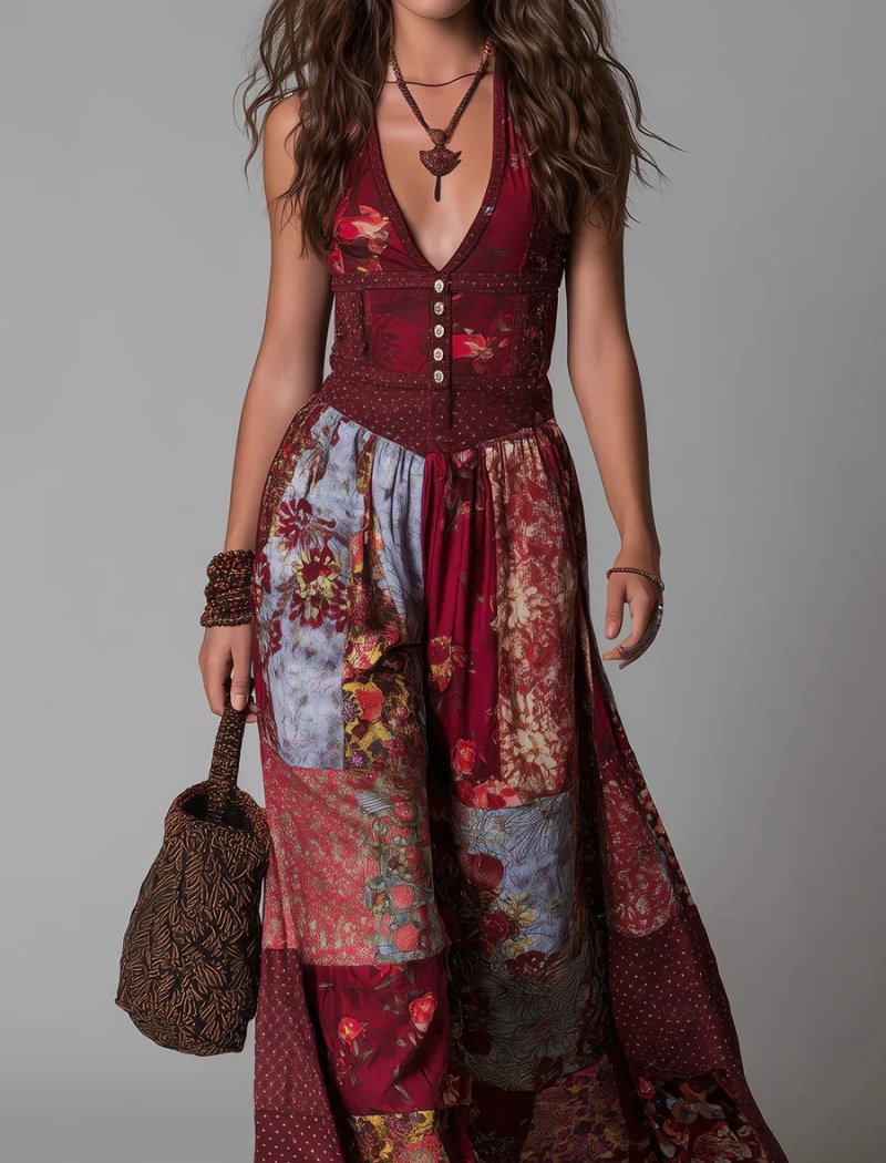 Lotus leaf edges fashion pinched waist dress for women