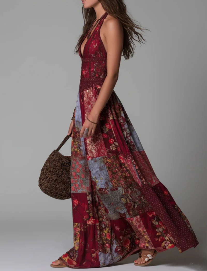 Lotus leaf edges fashion pinched waist dress for women