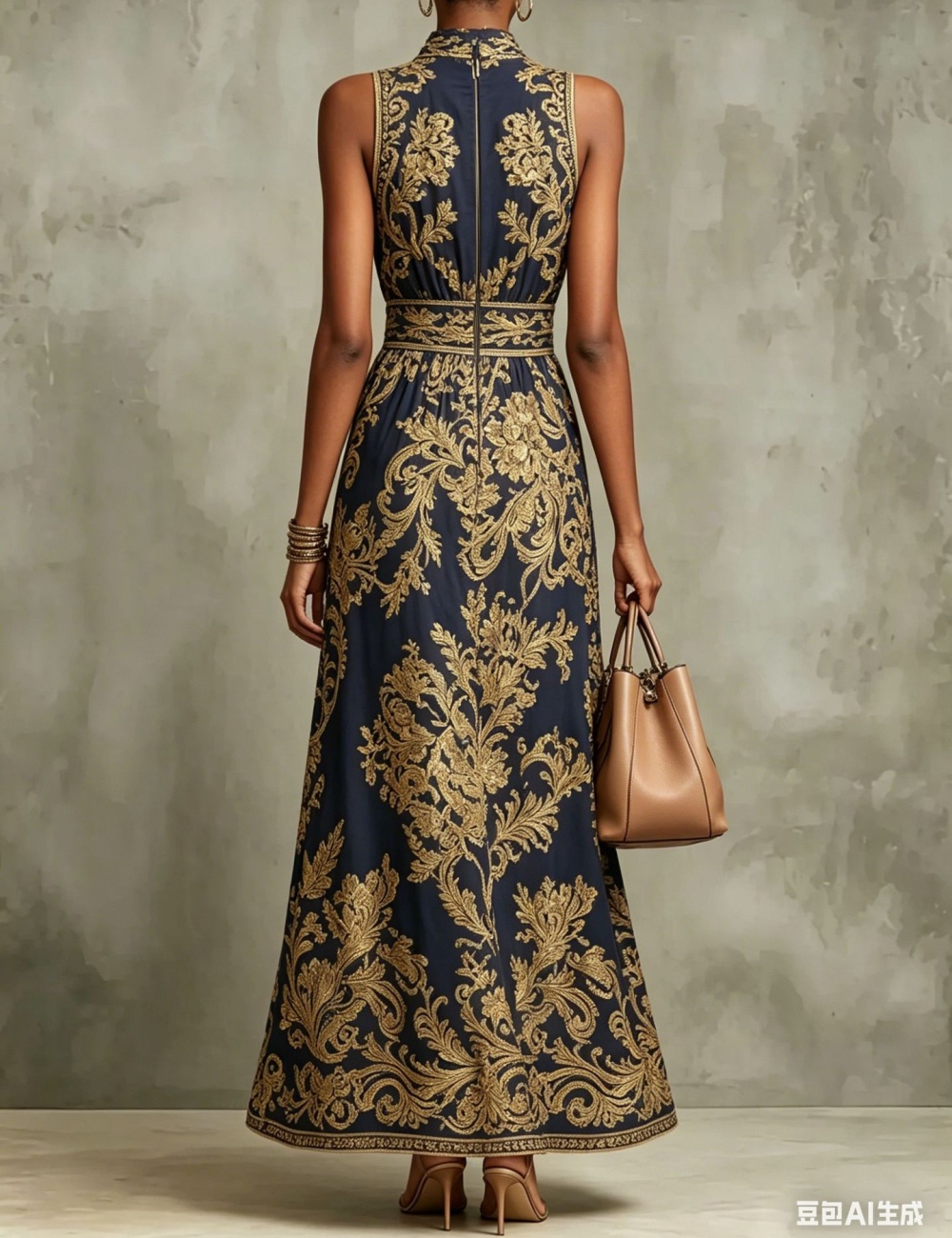 Slim dress embroidery evening dress for women