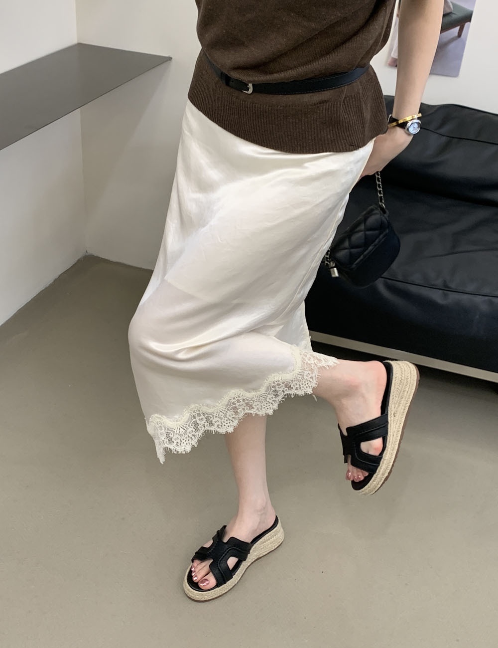 Hemp rope thick crust slipsole summer slippers for women
