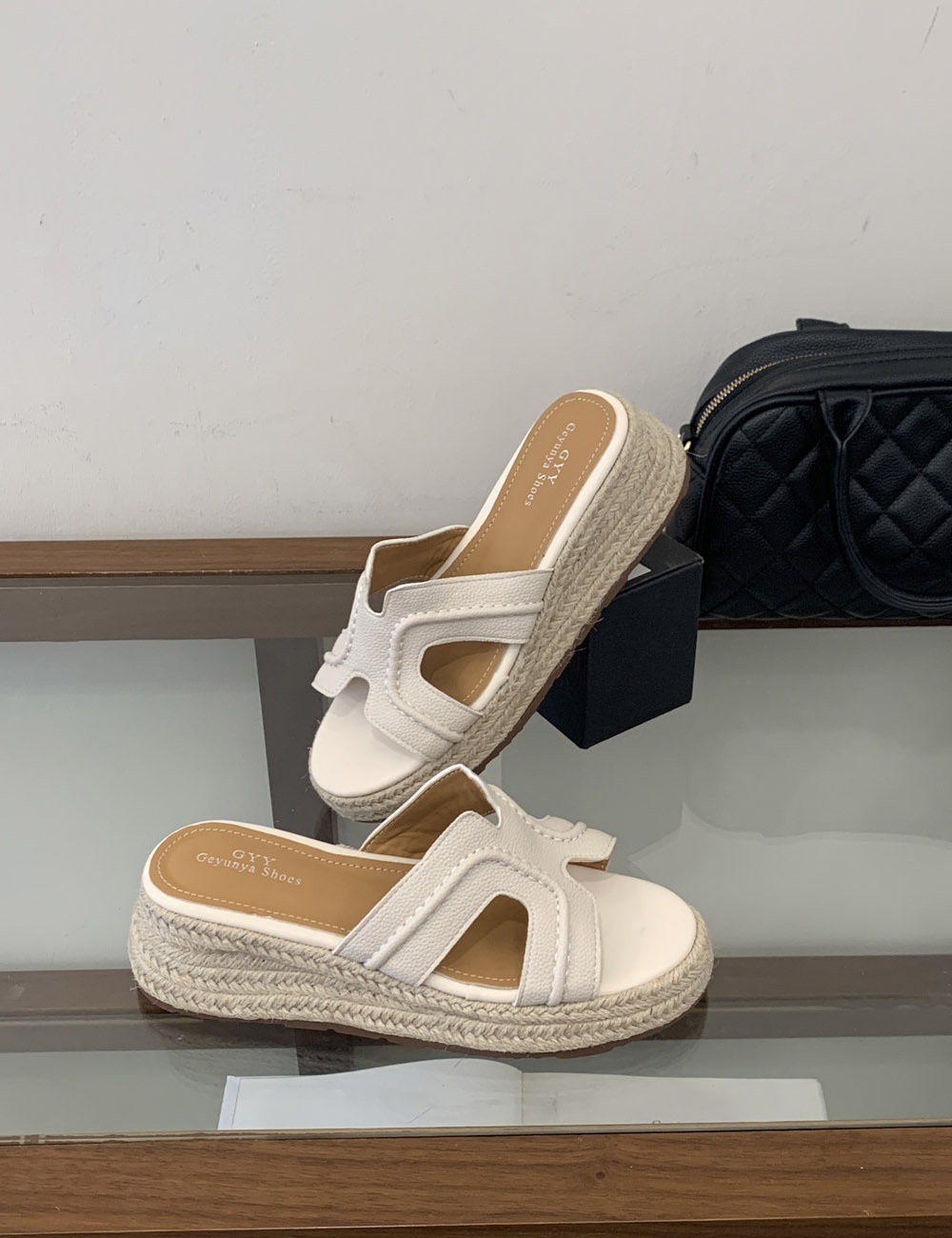 Hemp rope thick crust slipsole summer slippers for women