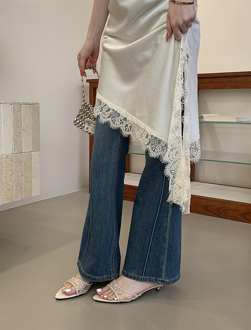 Sexy summer slippers embroidery high-heeled shoes