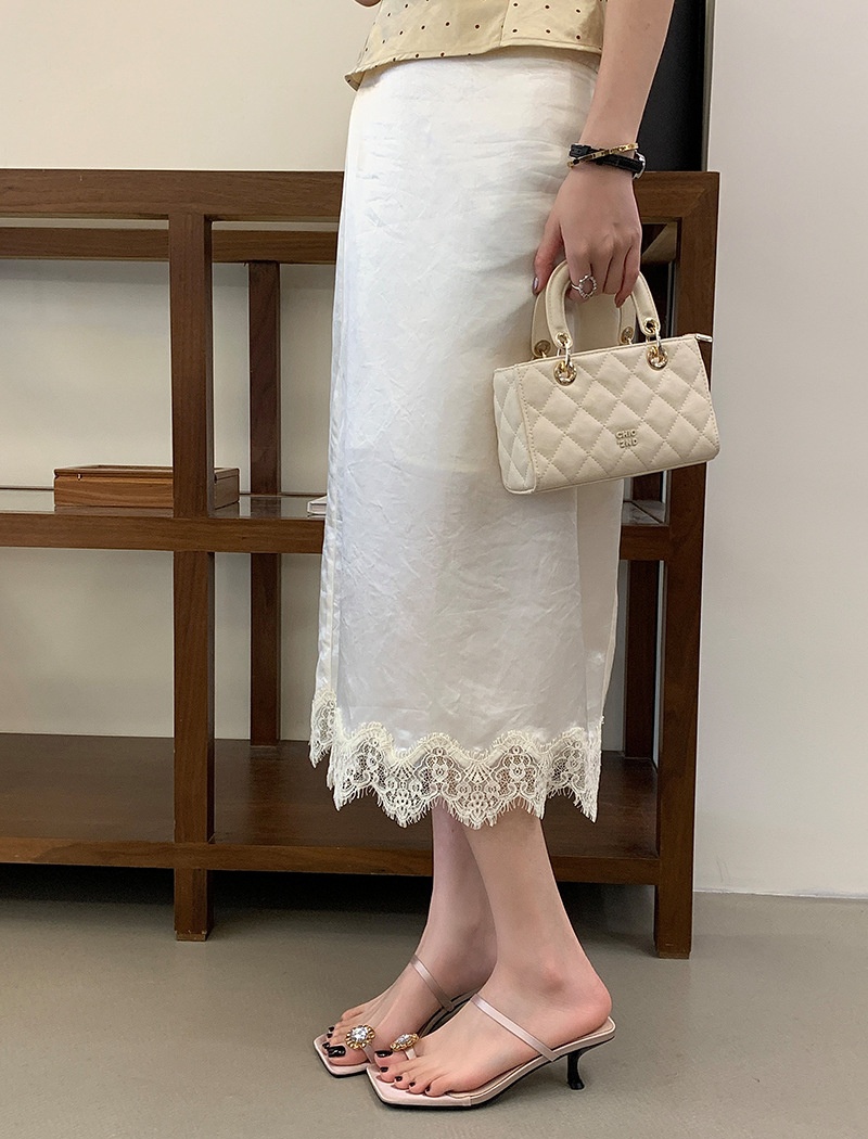 Summer cat slippers light luxury high-heeled shoes