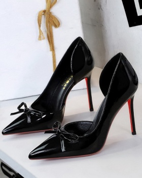 Bow lazy shoes sexy high-heeled shoes for women
