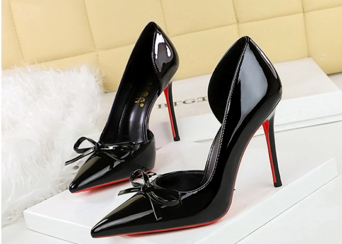 Bow lazy shoes sexy high-heeled shoes for women