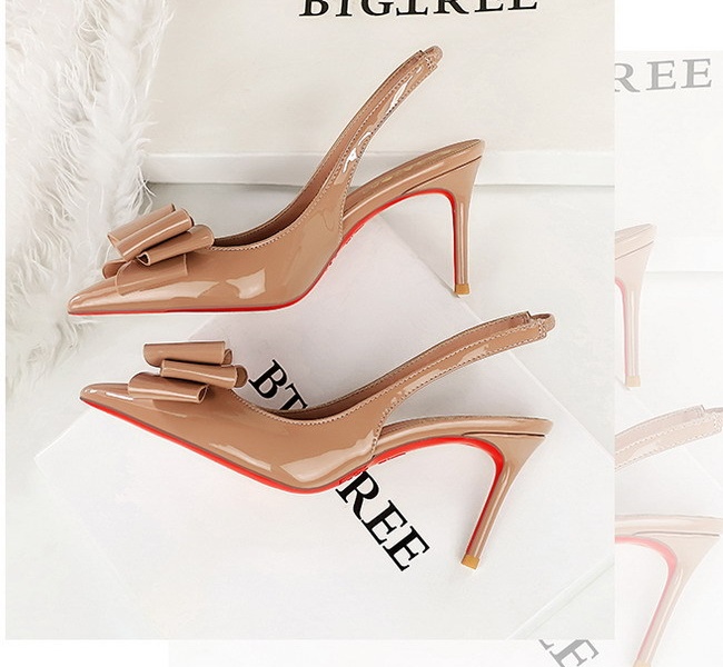 Patent leather high-heeled shoes shoes for women
