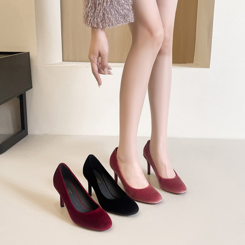 Simple high-heeled shoes commuting lazy shoes for women