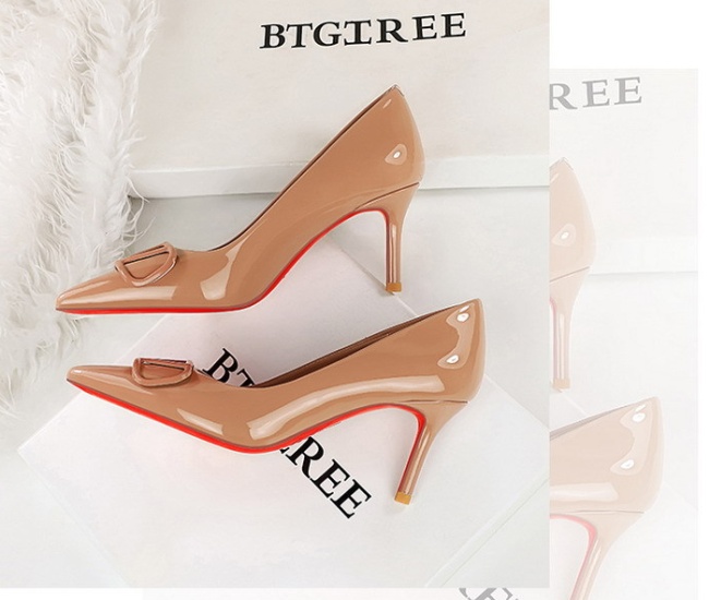 Fine-root pointed high-heeled shoes low sexy shoes