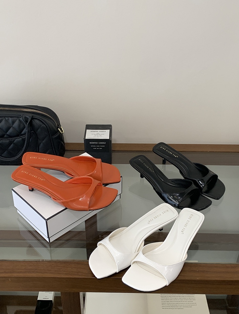 Wears outside slippers fashion high-heeled shoes for women