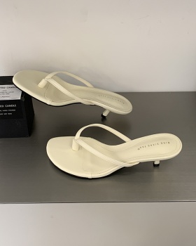 Simple France style low  cozy all-match slippers