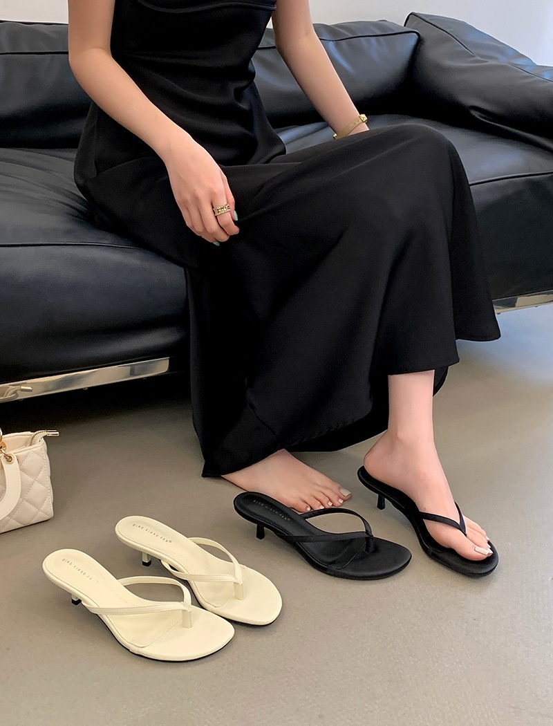 Simple France style low  cozy all-match slippers