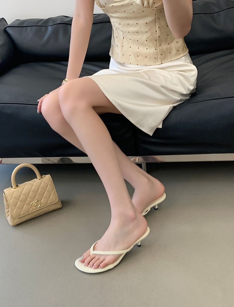 Simple France style low  cozy all-match slippers