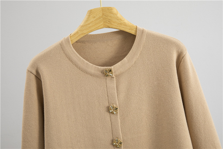 European style sweater cardigan 2pcs set