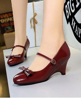 Fashion elegant bow round European style sexy shoes