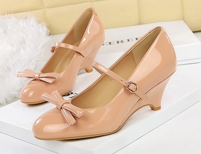 Fashion elegant bow round European style sexy shoes