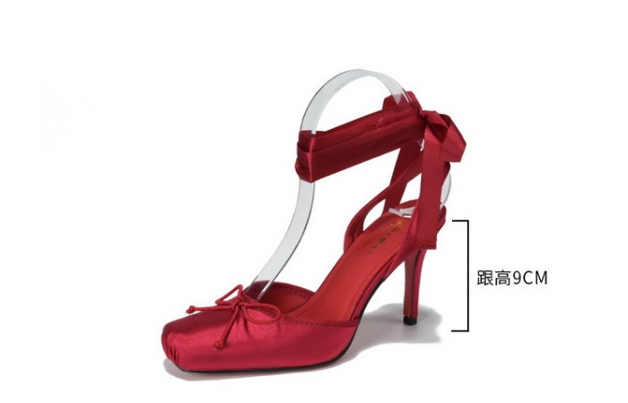 Bow high-heeled shoes fine-root shoes for women