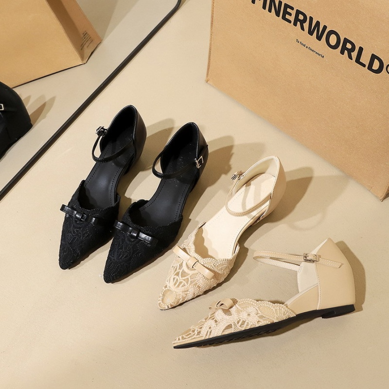 Lace bow fashion within increased gauze sandals