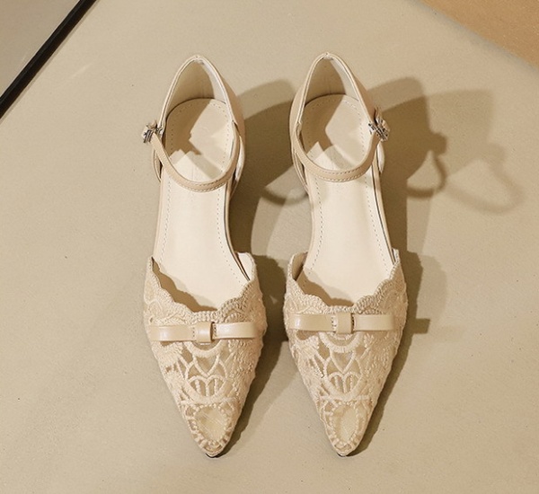 Lace bow fashion within increased gauze sandals
