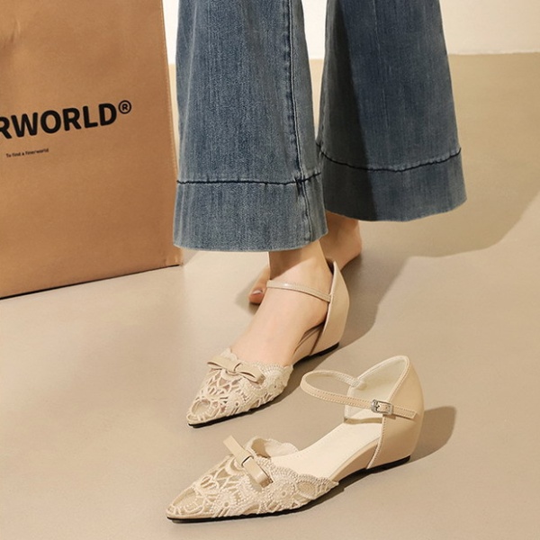 Lace bow fashion within increased gauze sandals