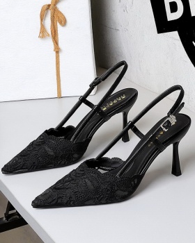 Temperament France style lace high-heeled shoes for women