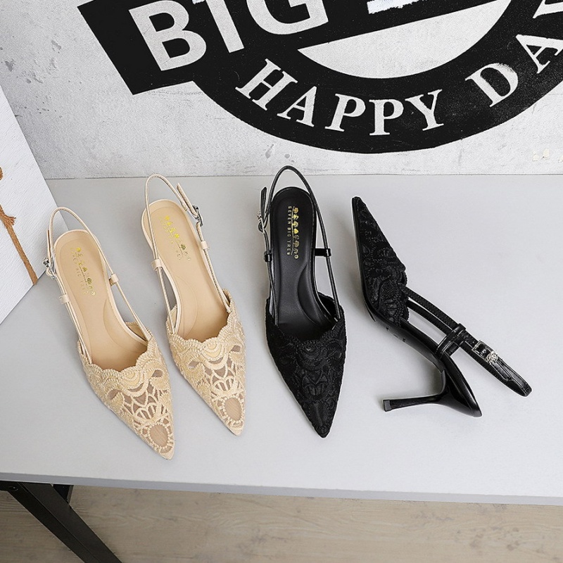 Temperament France style lace high-heeled shoes for women